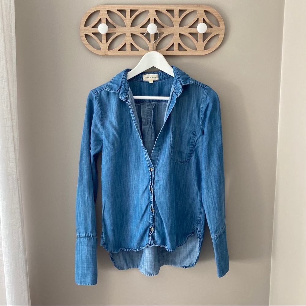 Cloth & Stone Button Down Denim Shirt Sz Small